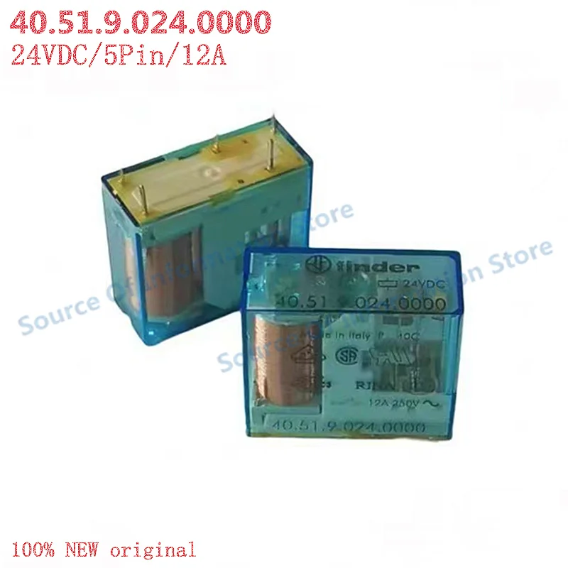 40.51.9.024.0000 Finder Relay 24VDC 5-Pin 12A 100% New original