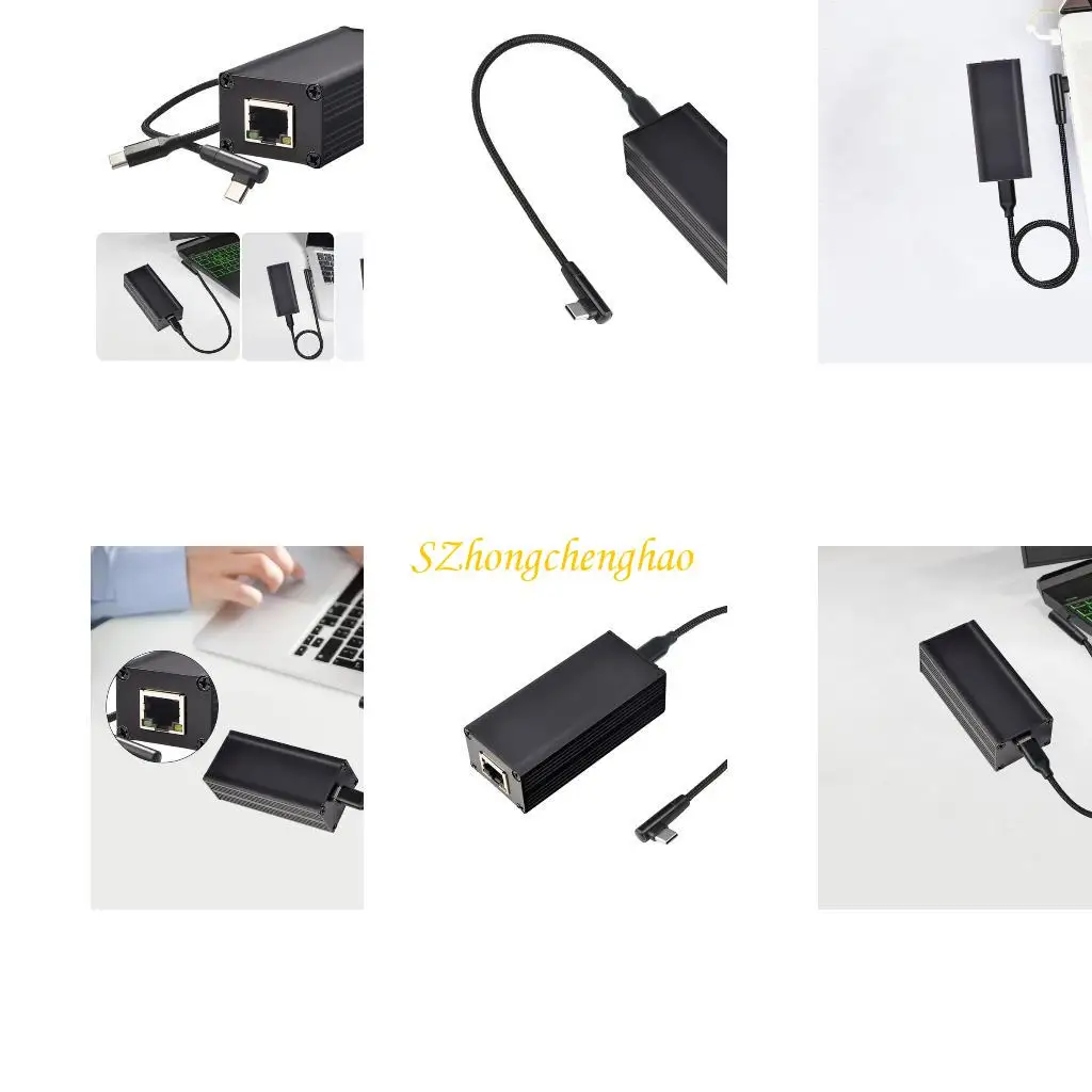 

10/100Mbps PoE to USB C Driver Converter PoE to Type C Power Output Ethernet 601D