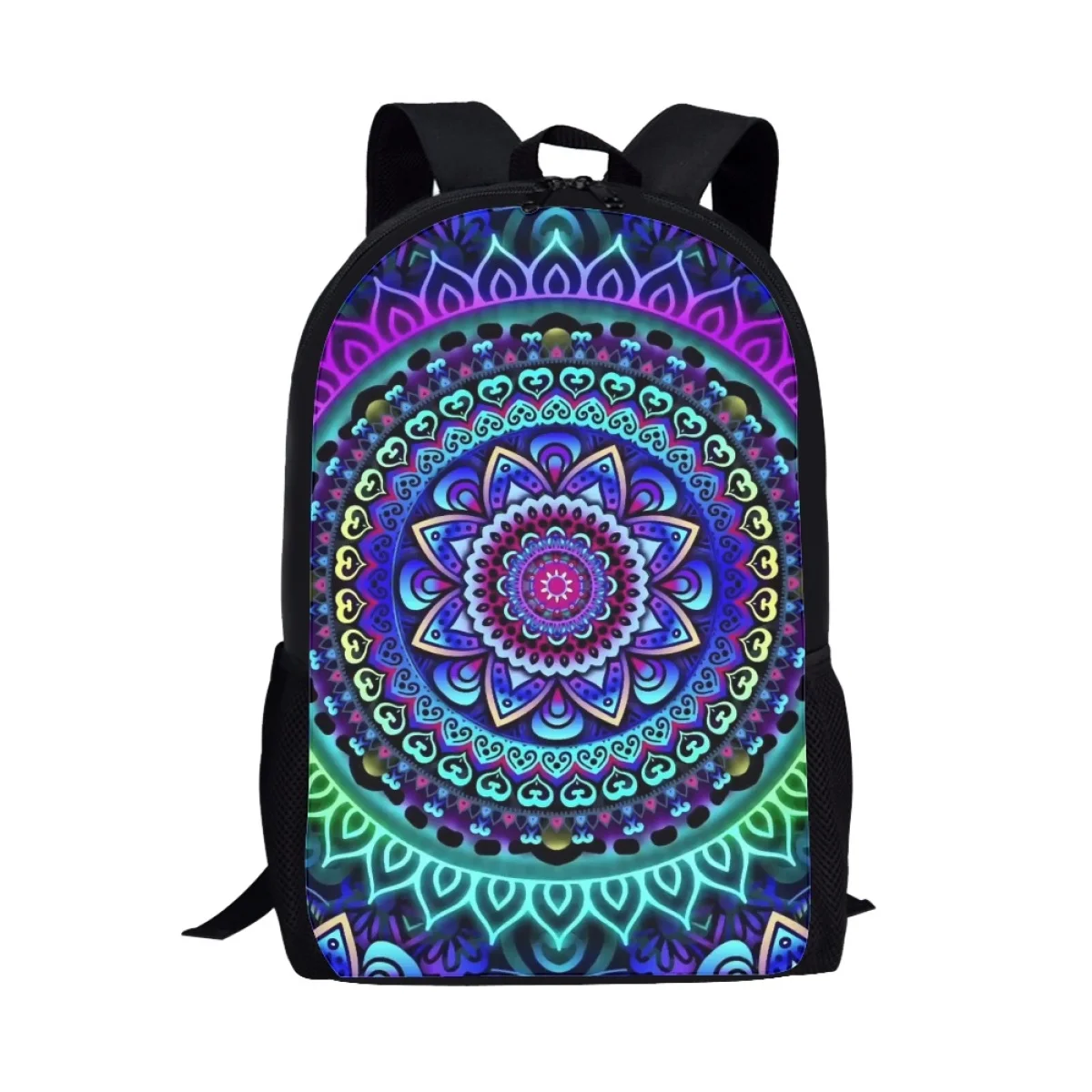 Bohemia mandala impressão meninas meninos estudante saco de escola adolescente bolsa para portátil casual ombro mochila armazenamento viagem