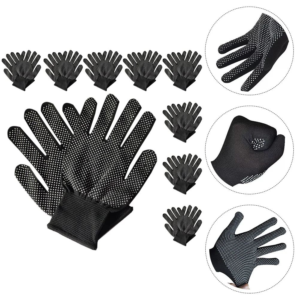 10 Pairs Full Palm Gardening Gloves Miss Mittens Breathable Climbing Polyester Protection