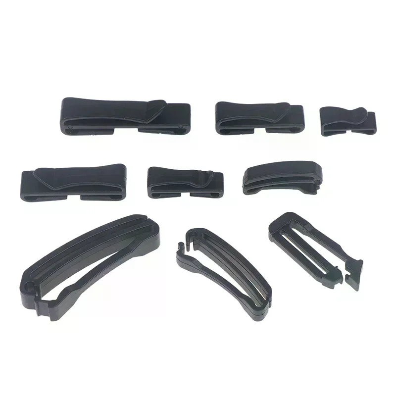 10 قطعة/الحزمة 20-50 مللي متر سريعة زلة حارس مشبك نهاية كليب المنزلق الأسود ل مولي التكتيكية على ظهره ضبط حزام حزام