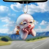 Car Ornaments For Rear View Pouting Monkey Car Pendant Cute Car Decor Fashionable Funny Car Accessories Interior Rearview Glass