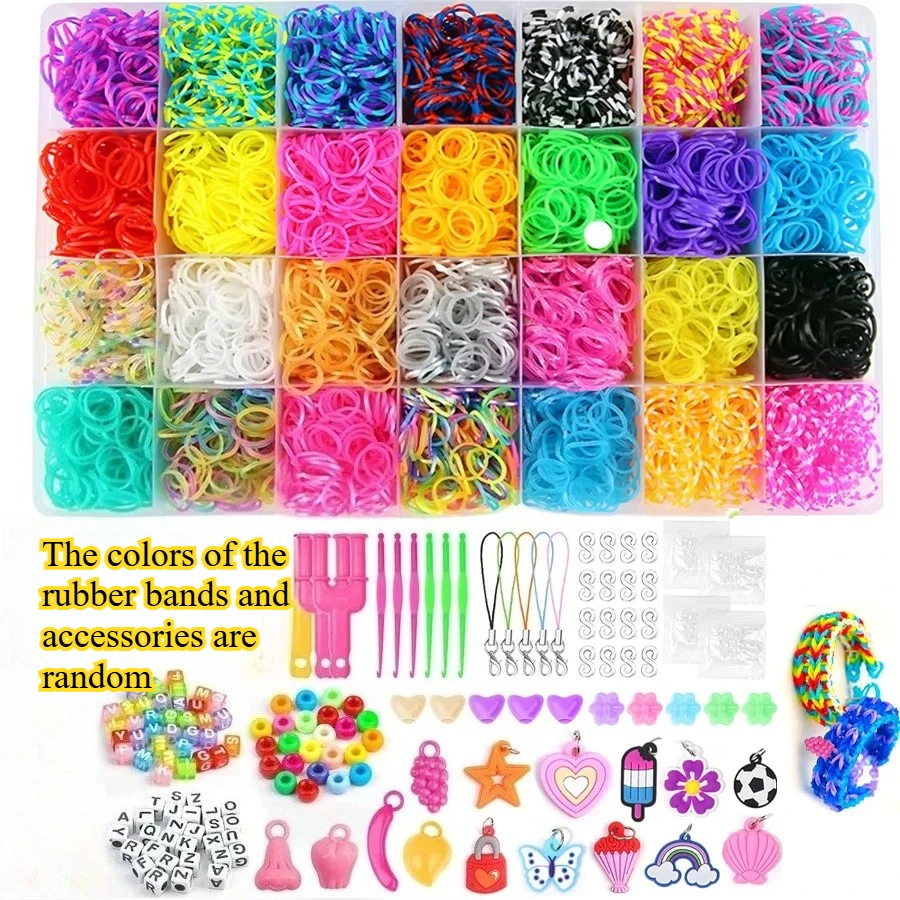

2900 шт. + 36 цветов, стартовый набор резиновых лент, уникальные цвета, аксессуары, чехол для хранения, сделай сам, сменный браслет, изготовление