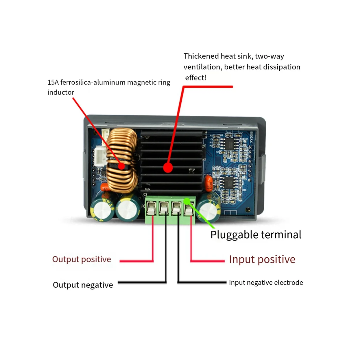 250W DC CNC Antihypertensive Boost Converter 6-55V Adjustable Power Supply Input Constant Voltage Solar Charging Module