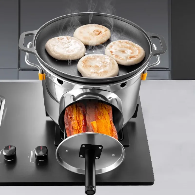 

Stainless steel barbecue grill household indoor outdoor portable barbecue grill smokeless and odorless barbecue grill
