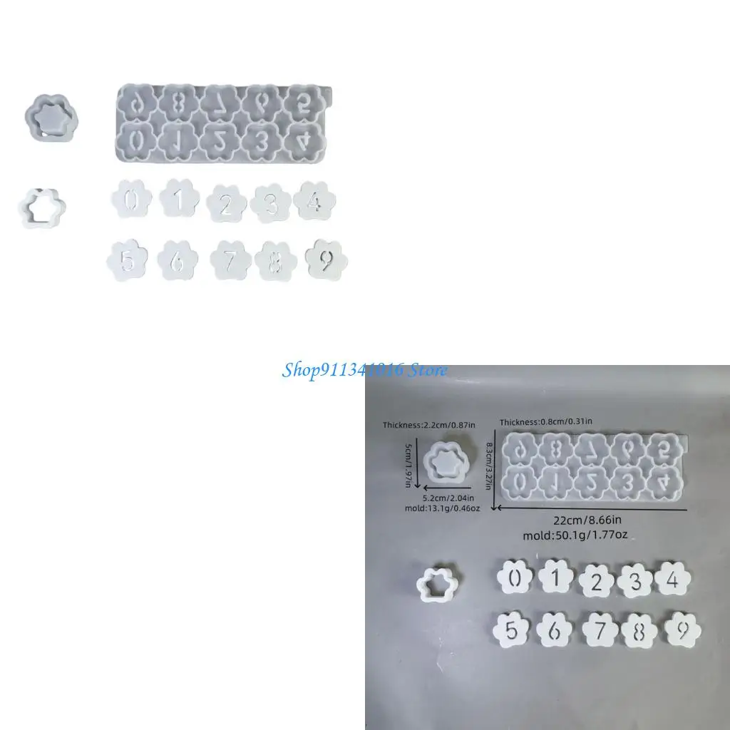 Holders Resin Mold Dog Paws Number Silicone Mold Plasters Ornament Mould Number Epoxy Casting Mold Gift