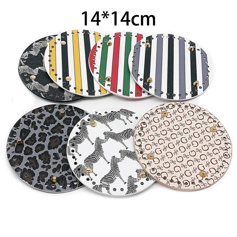 Crochet Bag Bottom Round Bag Bottom Shaper Leather Bag Shaper Pad for Bags Cushion Base with Holes Bag   Accessory