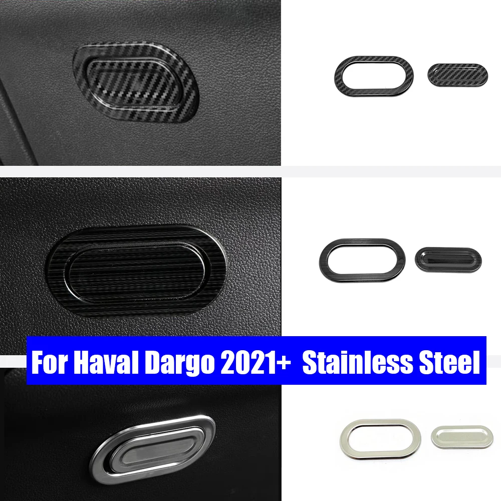 

Stainless Steel Car copilot glove Box handle bowl panel decor sticker Cover Trim For Haval Dargo 2021 2022 Auto Accessories