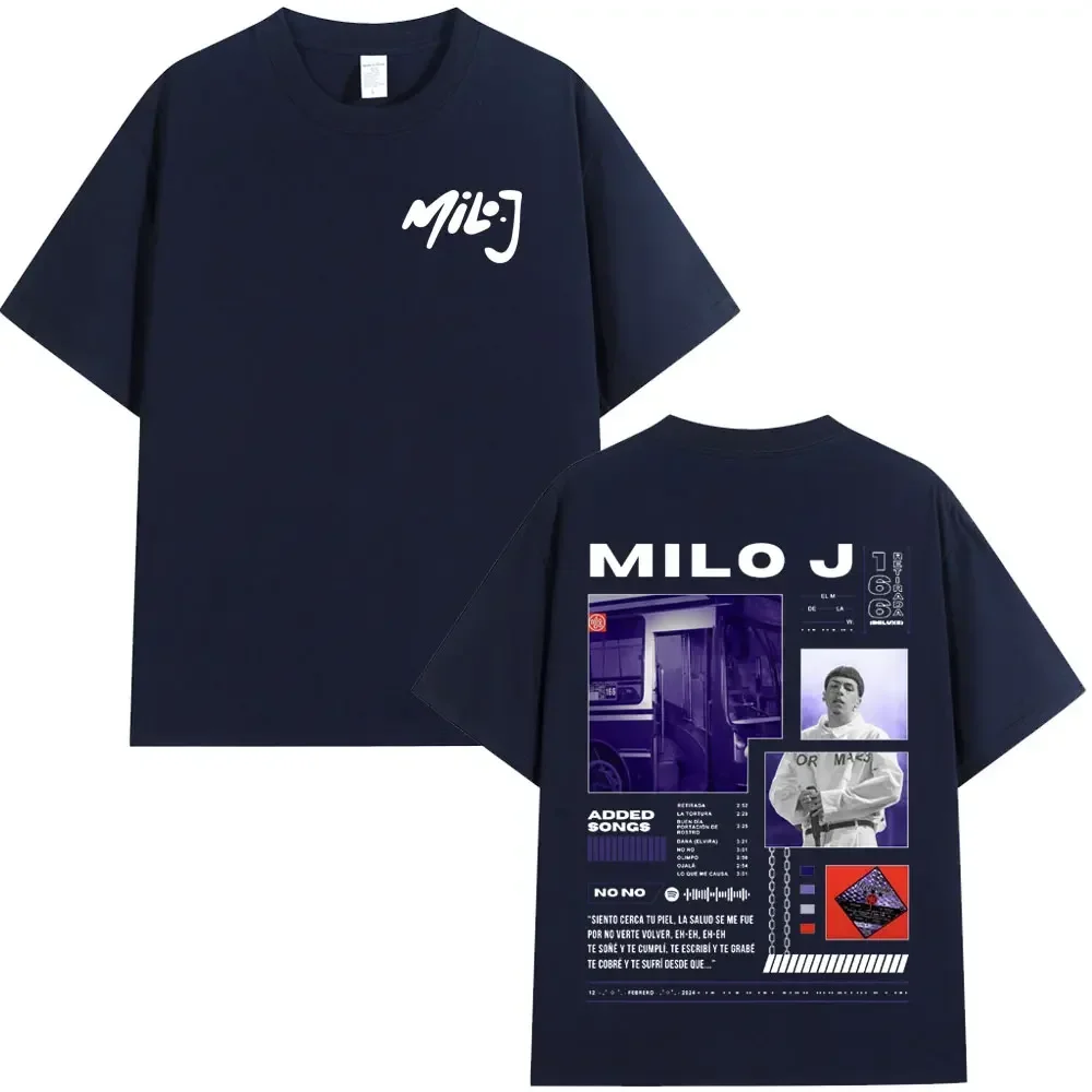 Rapper Milo J 166 Album T Shirt Men Women Fashion Hip Hop T-shirt 100% Cotton Casual Oversized Short Sleeve T-shirts Streetwear