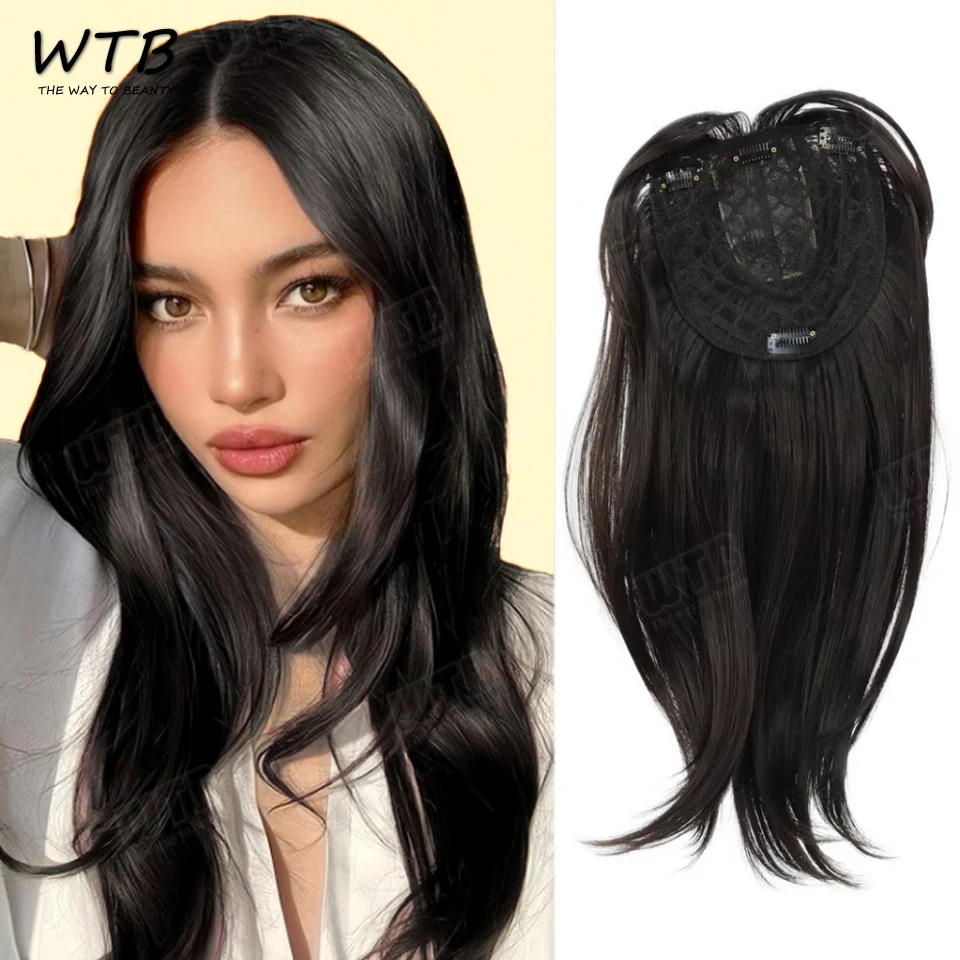 Synthetic Hair Topper Wigs Clip in Hair 360°Cover Hair Toppers for Women Fluffy Toppers Hair Pieces for Women with Thinning Hair