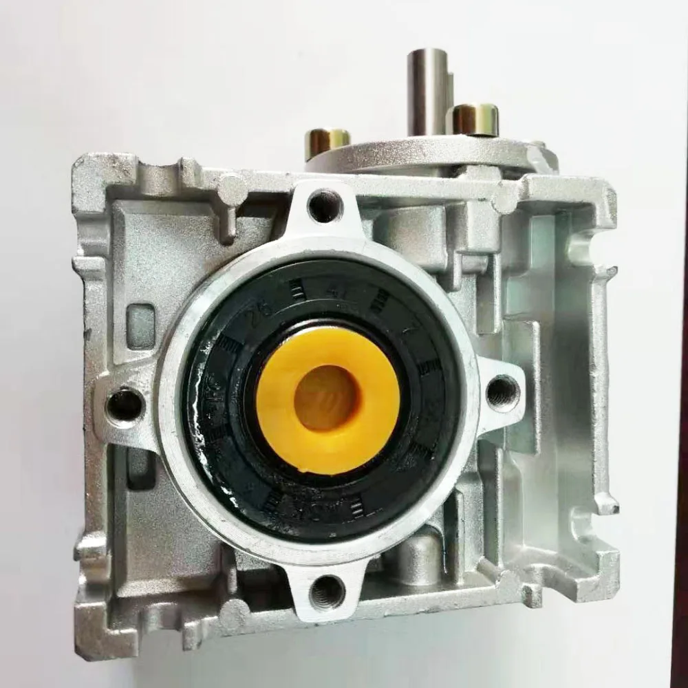 Imagem -03 - Eixo Entrada Worm Engrenagem Turbina Redutor Rv75 Eixo de Entrada 24 Milímetros Saída Buraco 28 Milímetros Manivela Turbina Redutor 5:1 a 100:1 Nmrv075