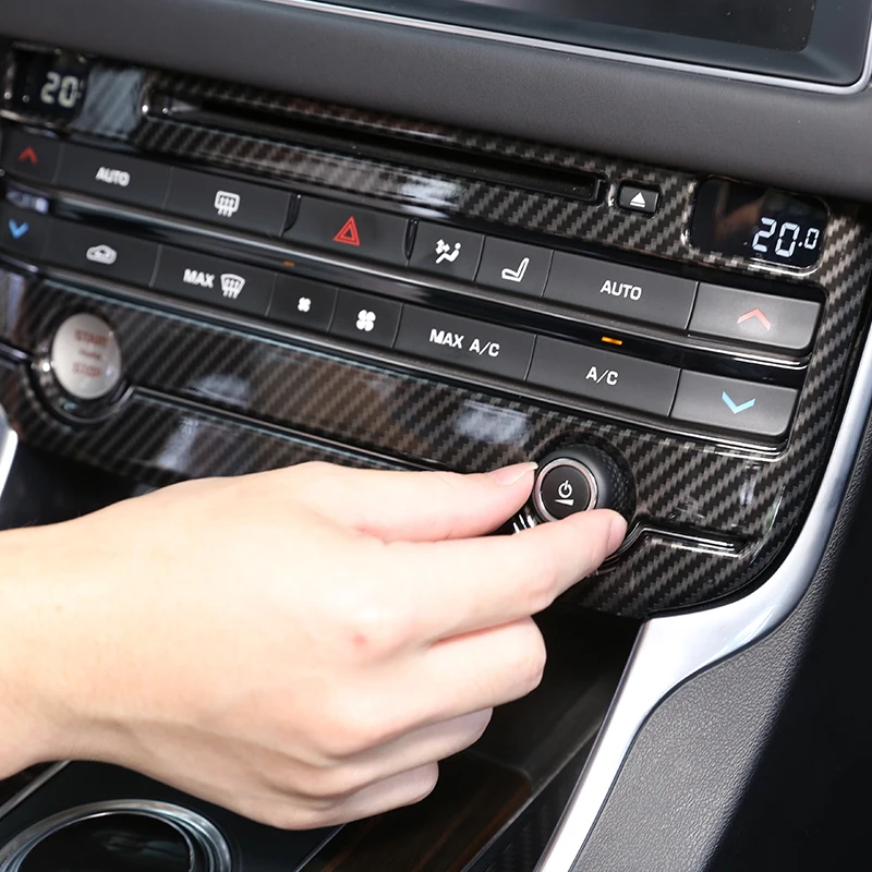 

Fit For Jaguar XE XEL XF XFL F-PACE 2016 2017 2018 ABS Car Center Air Conditioning Mode Button Frame Cover Trim Auto Accessorie