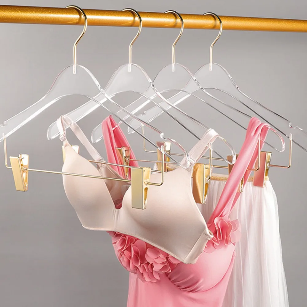 Acrylic Hanger Thickened and Non Slip Strap Clip Hanger Wedding Dress Support