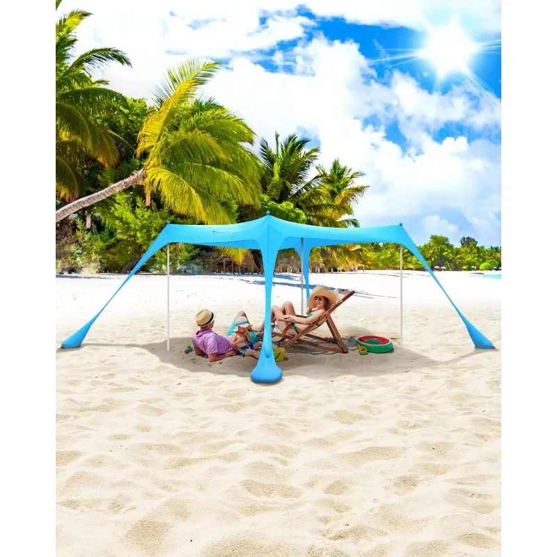 Portable Windproof Sunshade Beach Tent Awning Fishing Backyard Camping Sunshade