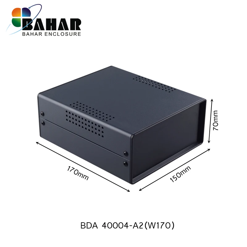 Top-Quality Bahar Enclosure Iron Desk Top Shell with flat Cover Model BDA 40004 iron Metal Enclosures Cases For Power Supply