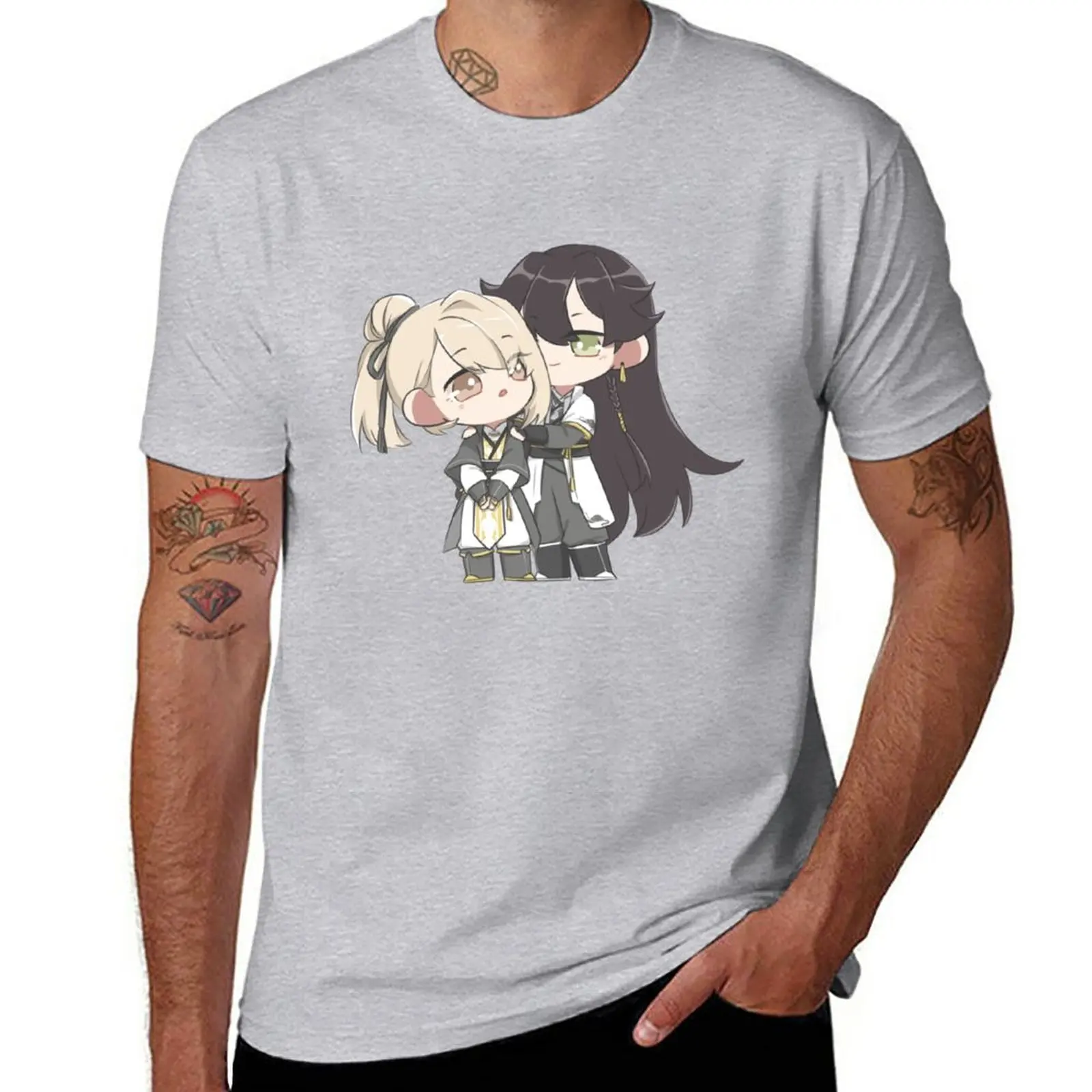 Nueva camiseta Rago y Laahn Chibis, ropa vintage, camiseta corta para hombre