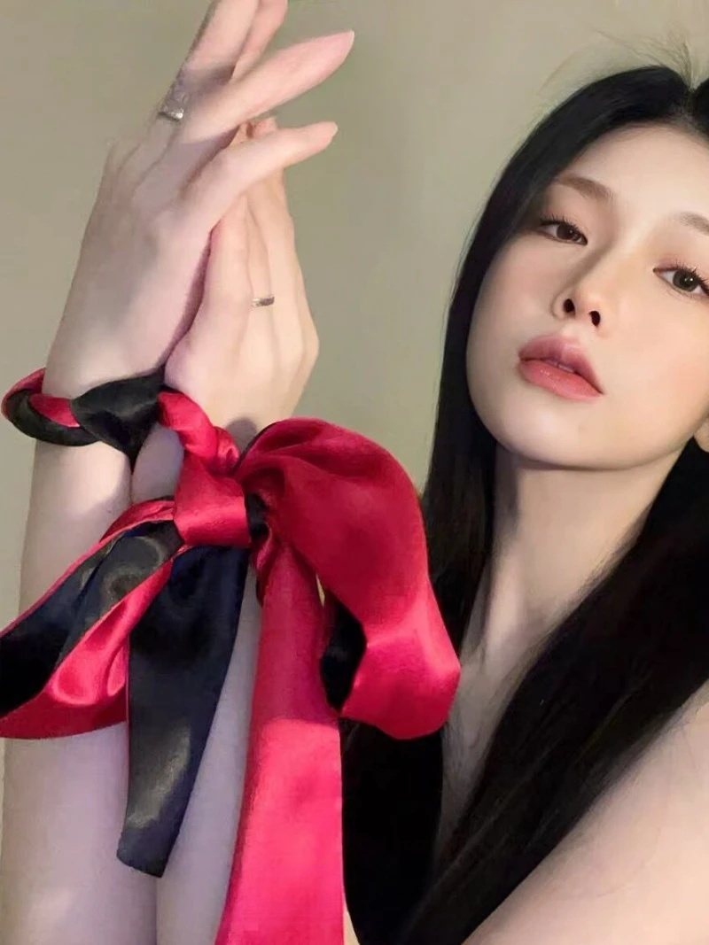 Máscara de olho de fita misteriosa com design de venda, acessório sensual romântico para estilo gato-menina ou coelho-menina, faixa de cabeça ascética fofa