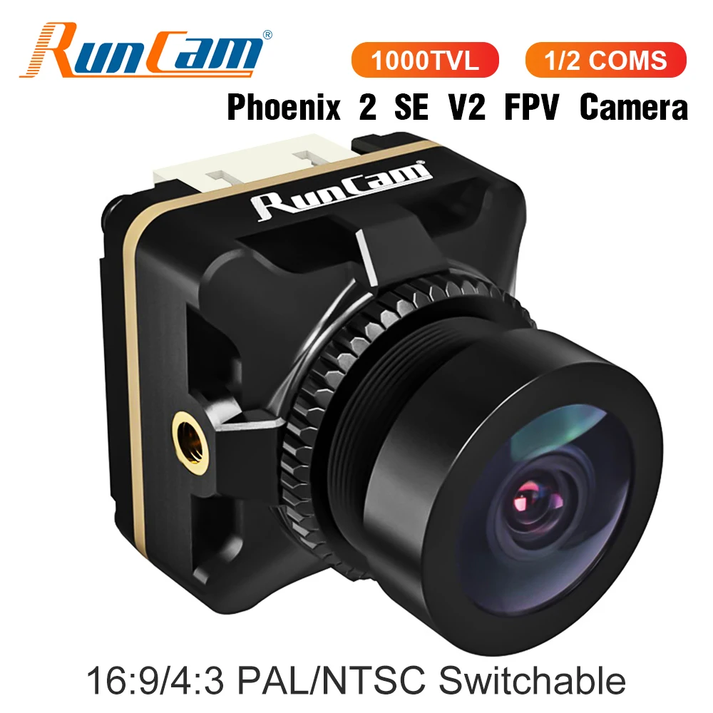 

RunCam Phoenix 2 SE V2 Special Edition FPV Mini Camera 1/2 COMS 2.1mm Lens 1000TVL Freestyle Cam PAL/NTSC for RC FPV Drone