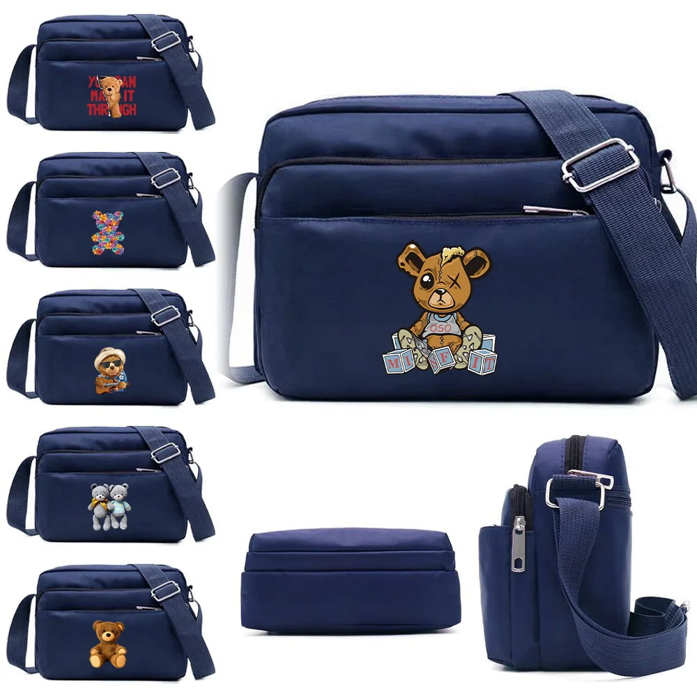 

Single Shoulder Crossbody Bag Bear Printing Series New Fashionable Minimalist Large Capacity Outdoor Casual Durable High-quality