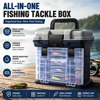 4-Tier Portable Fishing Tackle Box 1