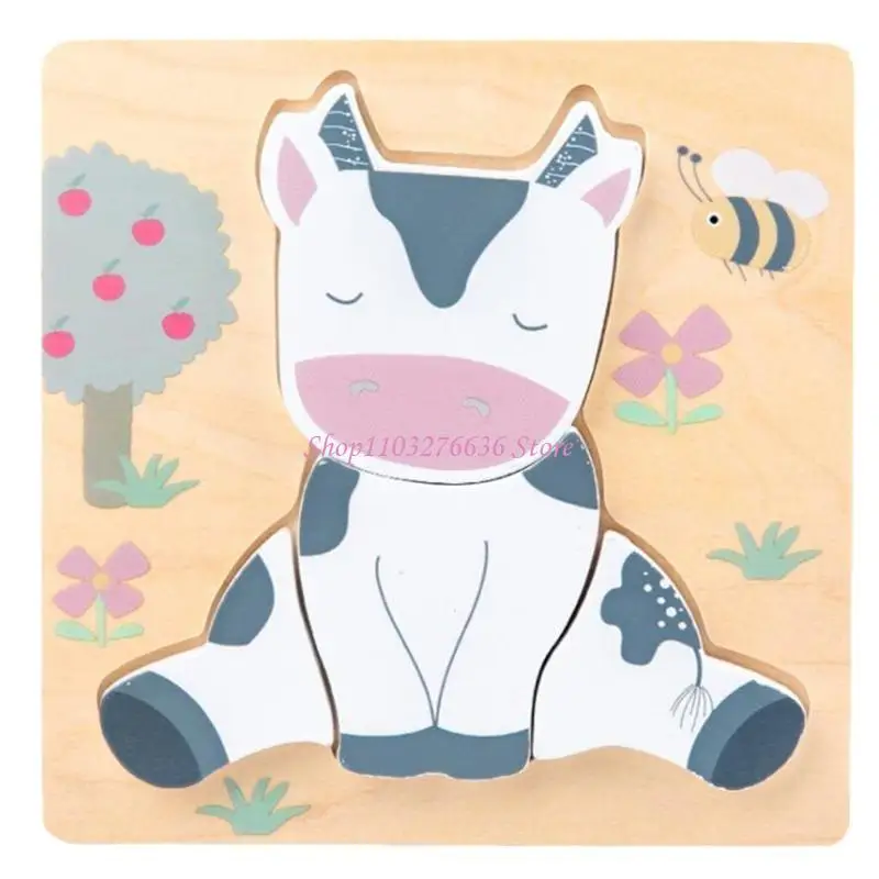 

R6FD DIY Wooden Animals Toy Wooden Puzzle Toy Assembly Model Wooden Craft Kits Desk Decoration for Children Kids