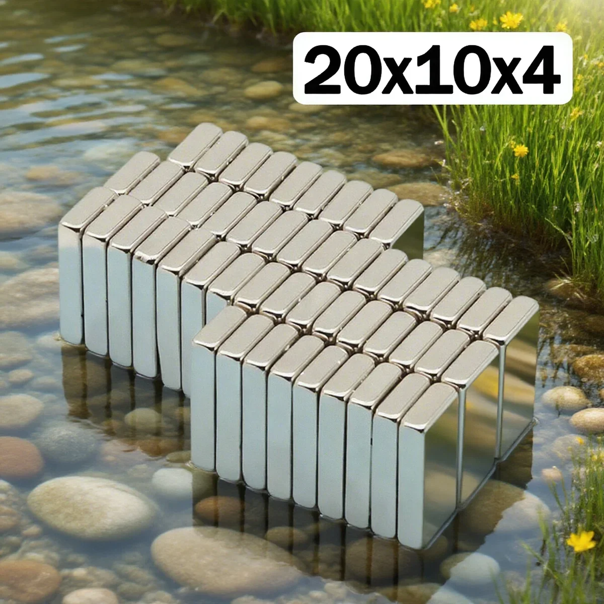 

20X10X4MM Powerful Neodymium Magnet Block Super Strong Magnets N35 NdfeB Permanent Magnetic imanes Refrigerator Magnet