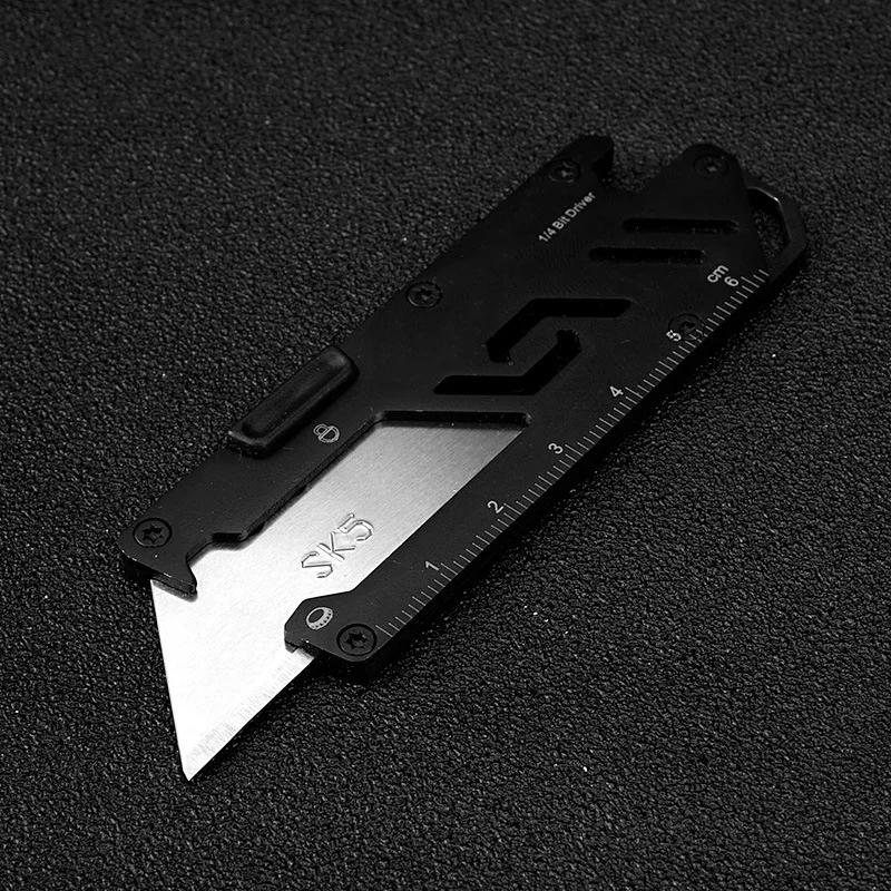 Stainless Steel EDC Folding Utility Knife Wallpaper Knife Paper Cutter Courier Knife Outdoor Peeler Life-Saving Knife