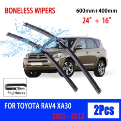 For Toyota RAV4 XA30 2005 - 2012 Car Wiper U-type Soft Rubber Boneless Wiper HD Quiet Durable Automotive Wiper 24