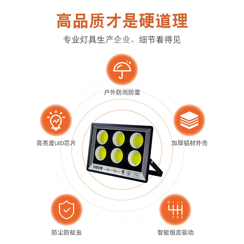 Outdoor Waterproof LED Floodlight Outdoor Lighting Socket-powered Lighting High-brightness Floodlight Multi-power Lighting