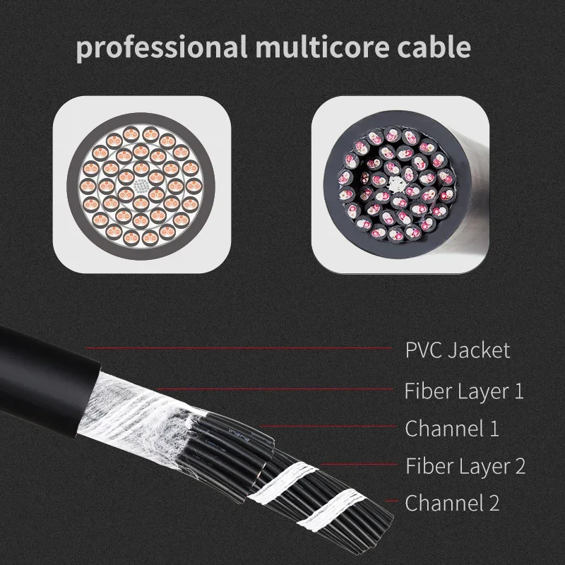 OEM factory professional 8/12/16/20/24/32 channel multicore XLR audio snake cable with stage box