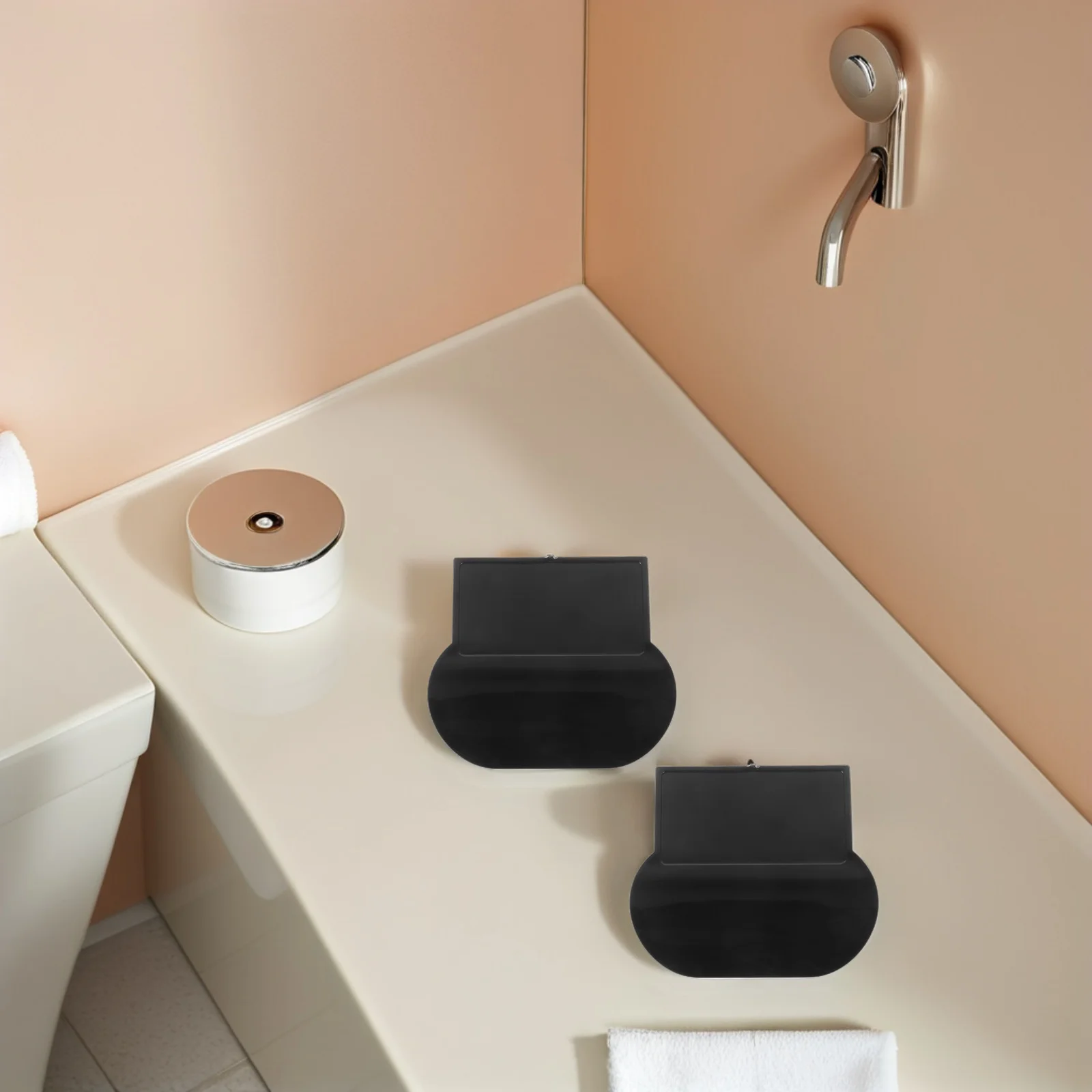 20 قطعة مقعد المرحاض رافع مقبض تبويب أسود صحي غطاء المرحاض زعنفة لاصق أداة للمنزل الحمام تجنب غطاء لمس