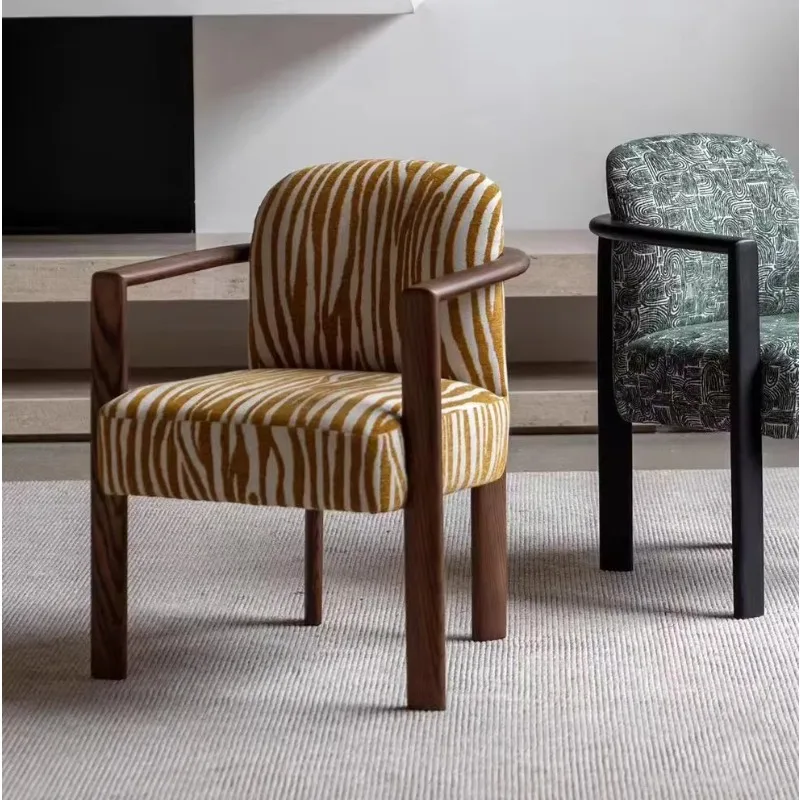 كرسي أريكة فرنسي حديث من الخشب الصلب صديق للبيئة ومتين، كرسي صالة مقهى B & Bs فندق واستقبال #5