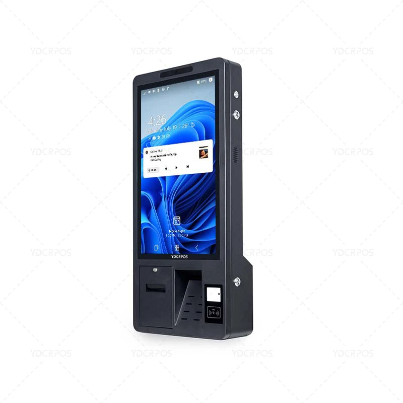 23.8 Inch Payment Terminal Touchscreen Pos Kiosk Machine Food Self Ordering Kiosk Machine With Floor Stand