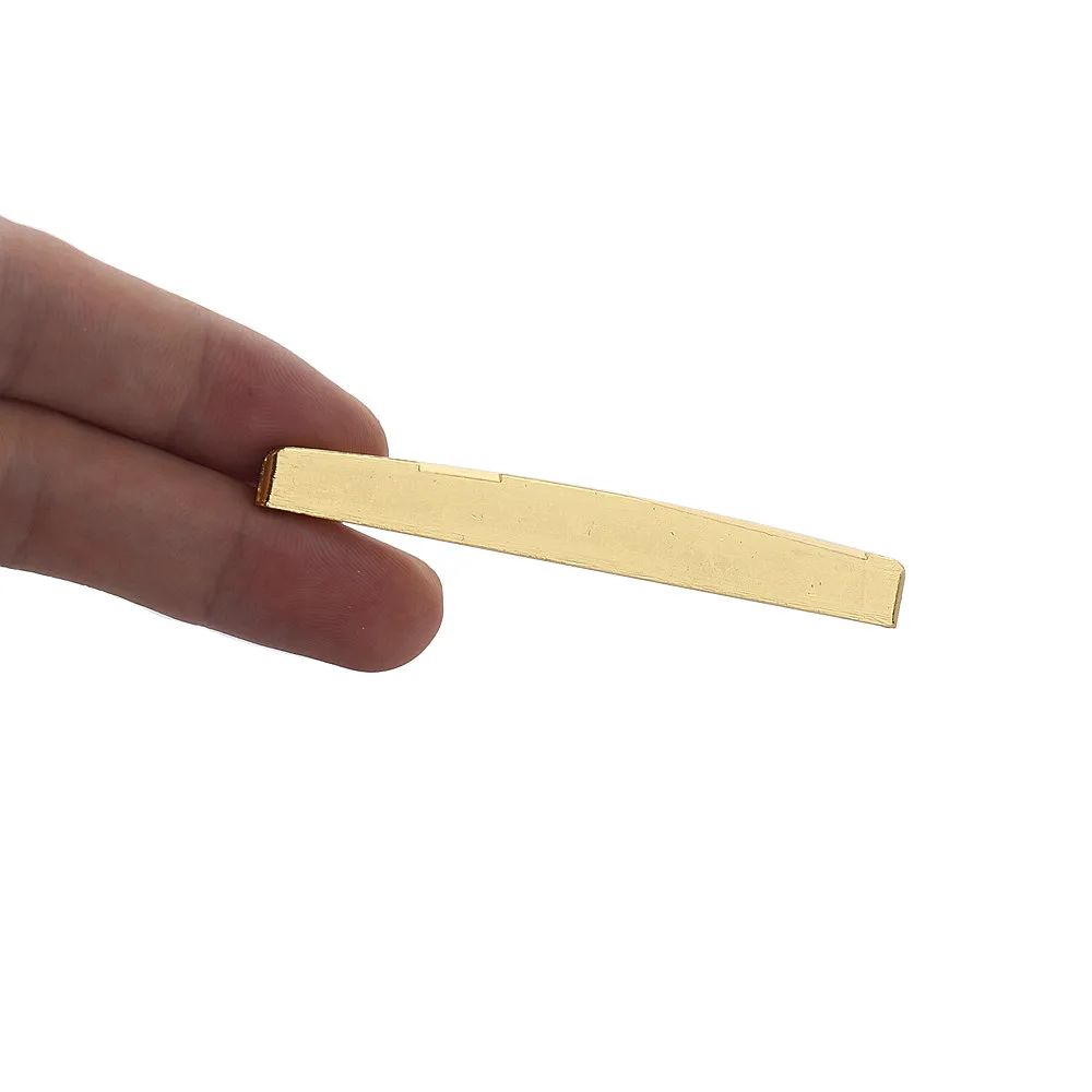 

6-струнная гитара, латунная гайка с прорезями и золотое седло для акустической народной гитары 72/43 мм