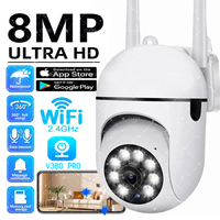 4K 8MP WiFi Wireless Security Surveillance Camera Color Night Vision AI Human Tracking Two-way Audio 4X Digital Zoom IP Camera