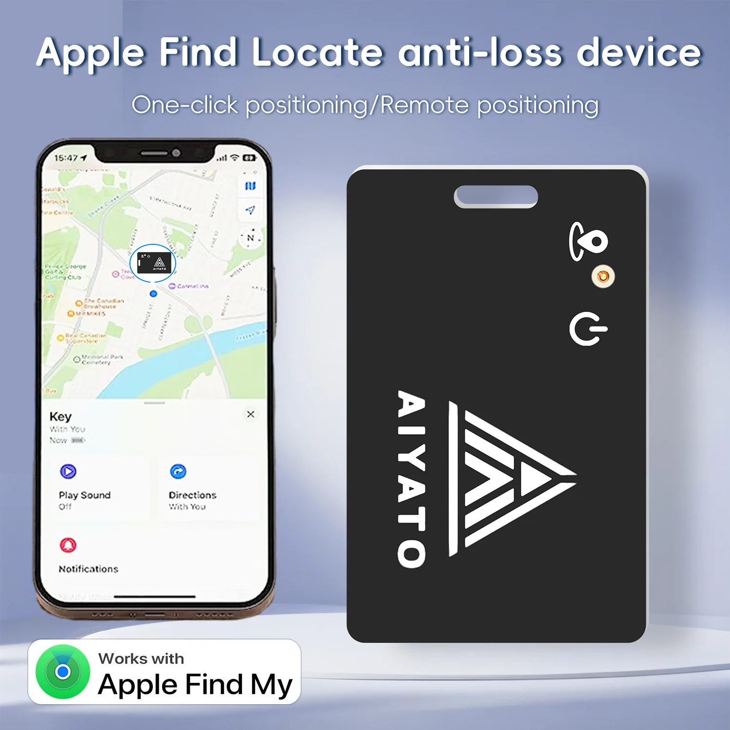 

CD Tracker Card with Find My for Apple Tag Ultra Thin Support Wireless Charging IOS System Free APP GPS Locator Wallet Key Pet