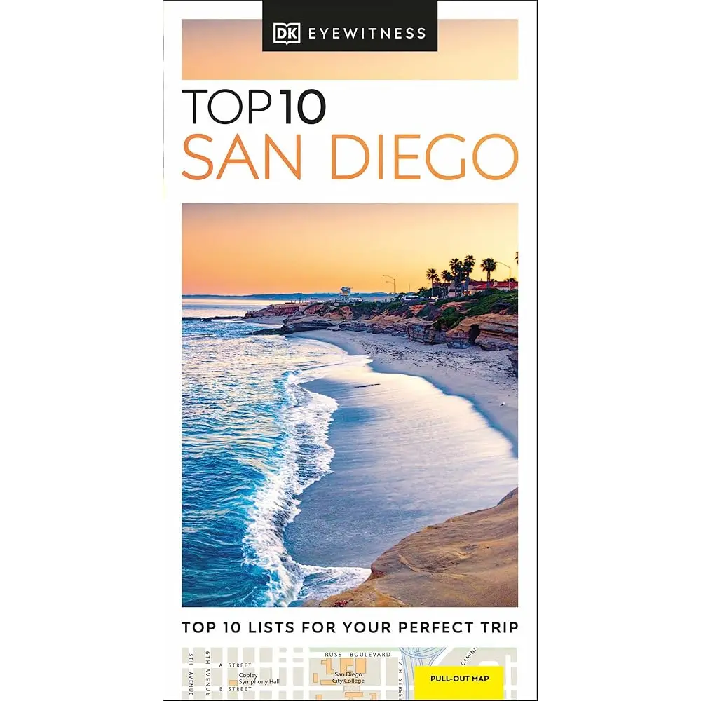 Free Shipping DK Top 10 San Diego: Top 10 lists for your perfect trip, plus an all-weather folded map (Pocket Travel Guide)