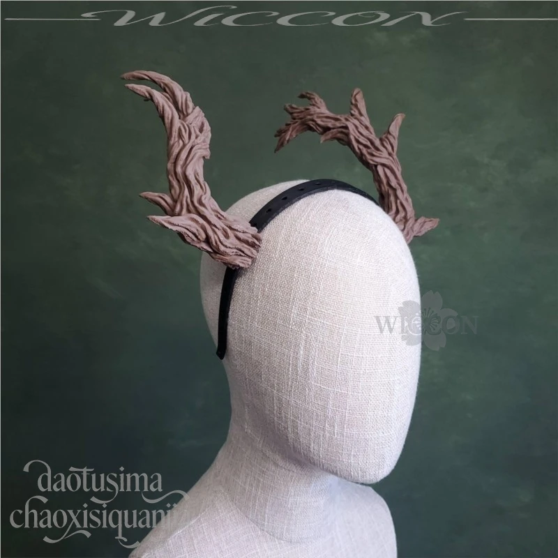 

Twisted Thorny Horns Horror Halloween Roleplay 3D Polylactic Acid Headwear Props Accessories 코스프레 FURRY Anime Game BG3 Cosplay