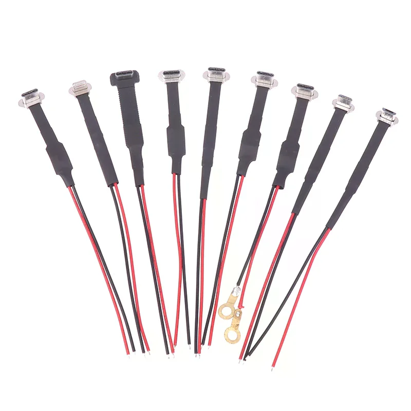 USB Connector FPC 2Pin 3Pin W/ Resistor R1 Soft Flat Cable Male Charging Cable Fast Charge Wire Extention For Phone Type-C