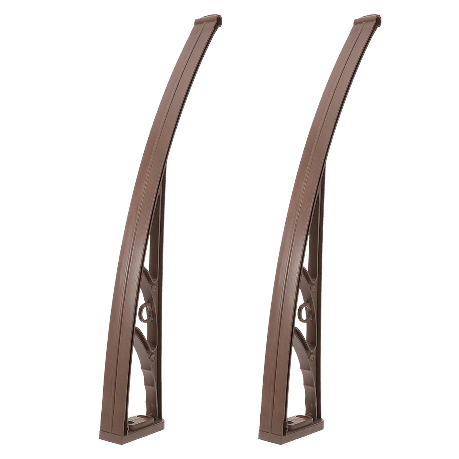 2 Pcs Awning Plastic Steel Bracket Roof Mount Balcony Hardware Accessories Door Supports Coffee Cantilever Gusseted Holder
