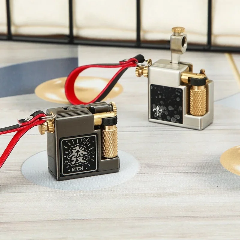 CHIEF Mini Arm Lifting Side Pulley Kerosene Lighter Outdoor Hanging Rope Portable High end Exquisite Igniter Smoking Men\'s Gifts