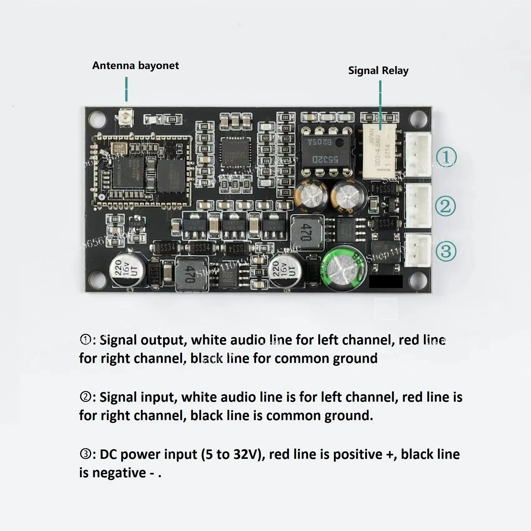 QCC5125 Bluetooth 5.1 Audio Board with ES9038Q2M Hi-Res DAC, Supports APTX HD & LDAC for DIY Hi-Fi Project