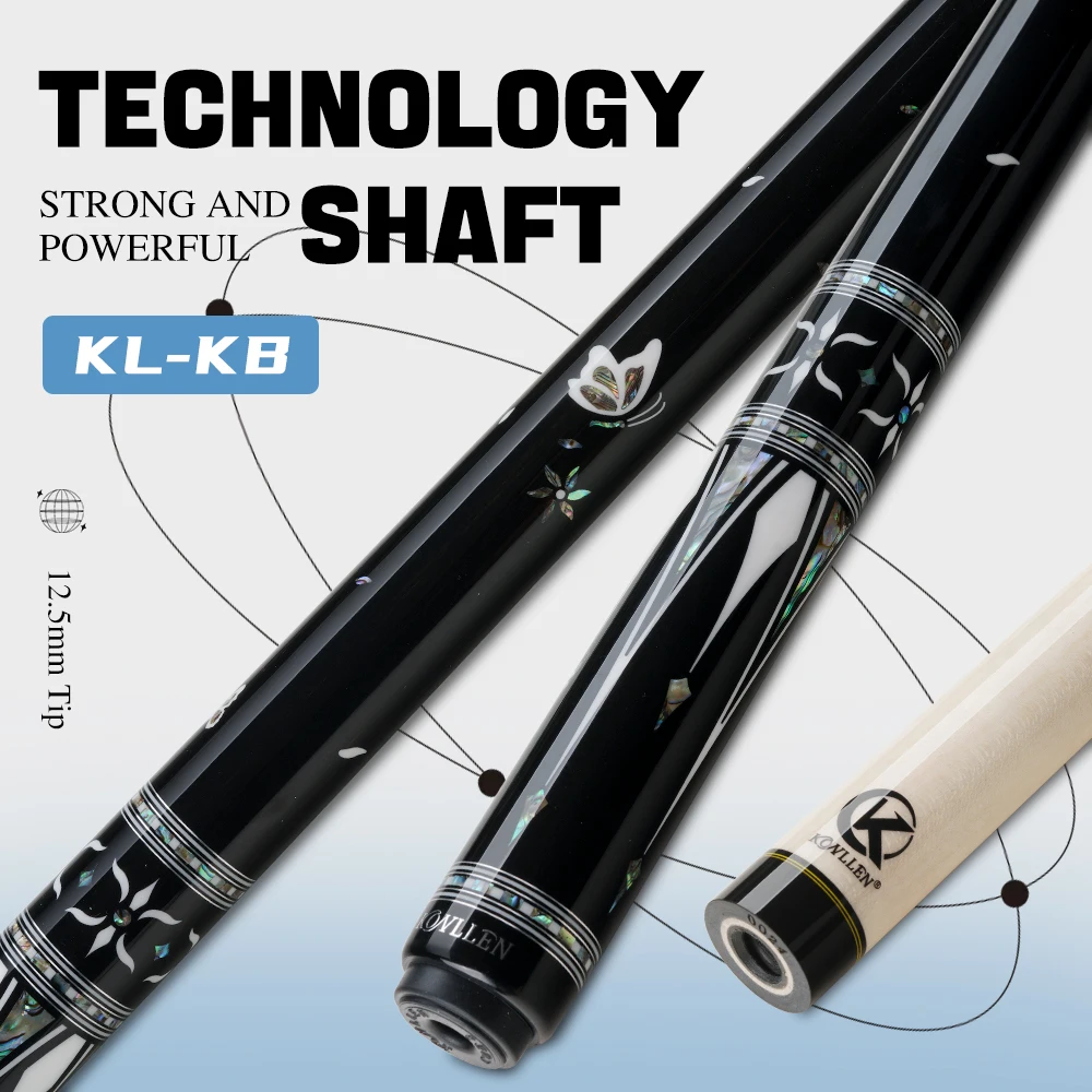 

For AK-KB1 Series Wood High Quality 1/2 Split Billiard Pool Cue with Stainless Steel Joint Tip Length Hand-made Inlay