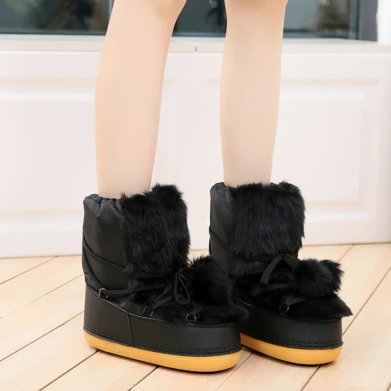 New Kids Snowboot Winter Warm Shoe Women Platform Round Toe Snowboots Family Matching Boot Parent-child Shoes Bread Boot Botines