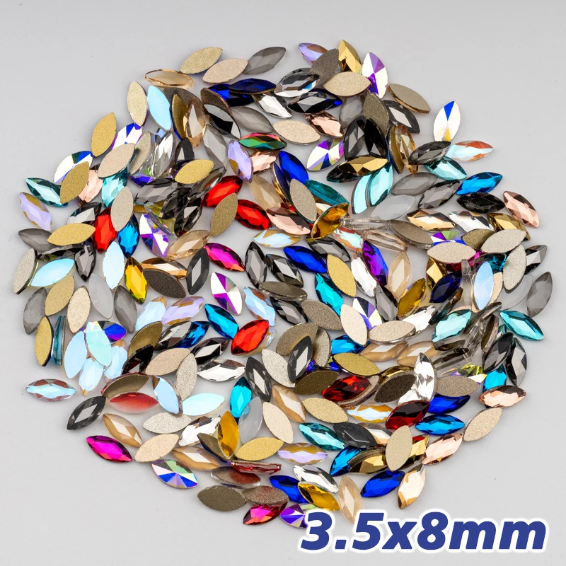 VDD Neueste Gemischte Formen Glas Kristall Strasssteine Flache Rückseite Glitzersteine für Nagelkunst DIY Dekorationen – Detail 33
