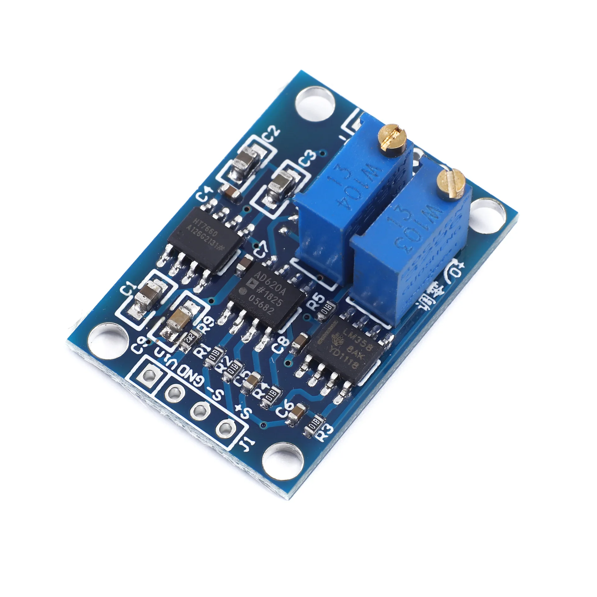 High Precision Microvolt / Millivolt Voltage Amplifier Module, Low Signal Instrumentation Amplifier, AD620 Transmitter
