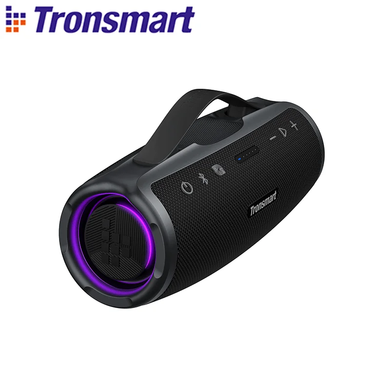 Tronsmart Mirtune S100 スピーカー 50W Bluetooth スピーカー IPX7 防水、APP コントロール、内蔵パワーバンク & 格納式ハンドル付き