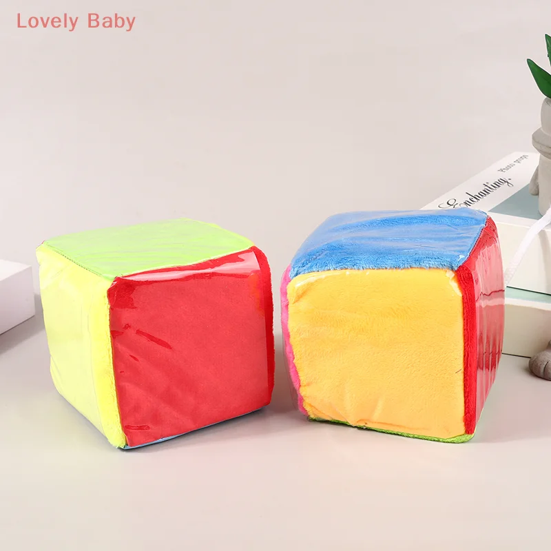 【BBS】Insertable Card Square Plush Toy 10cm Cube Plastic Film Sponge Dice Enlightenment Teaching Aids Multicolor Game Dice