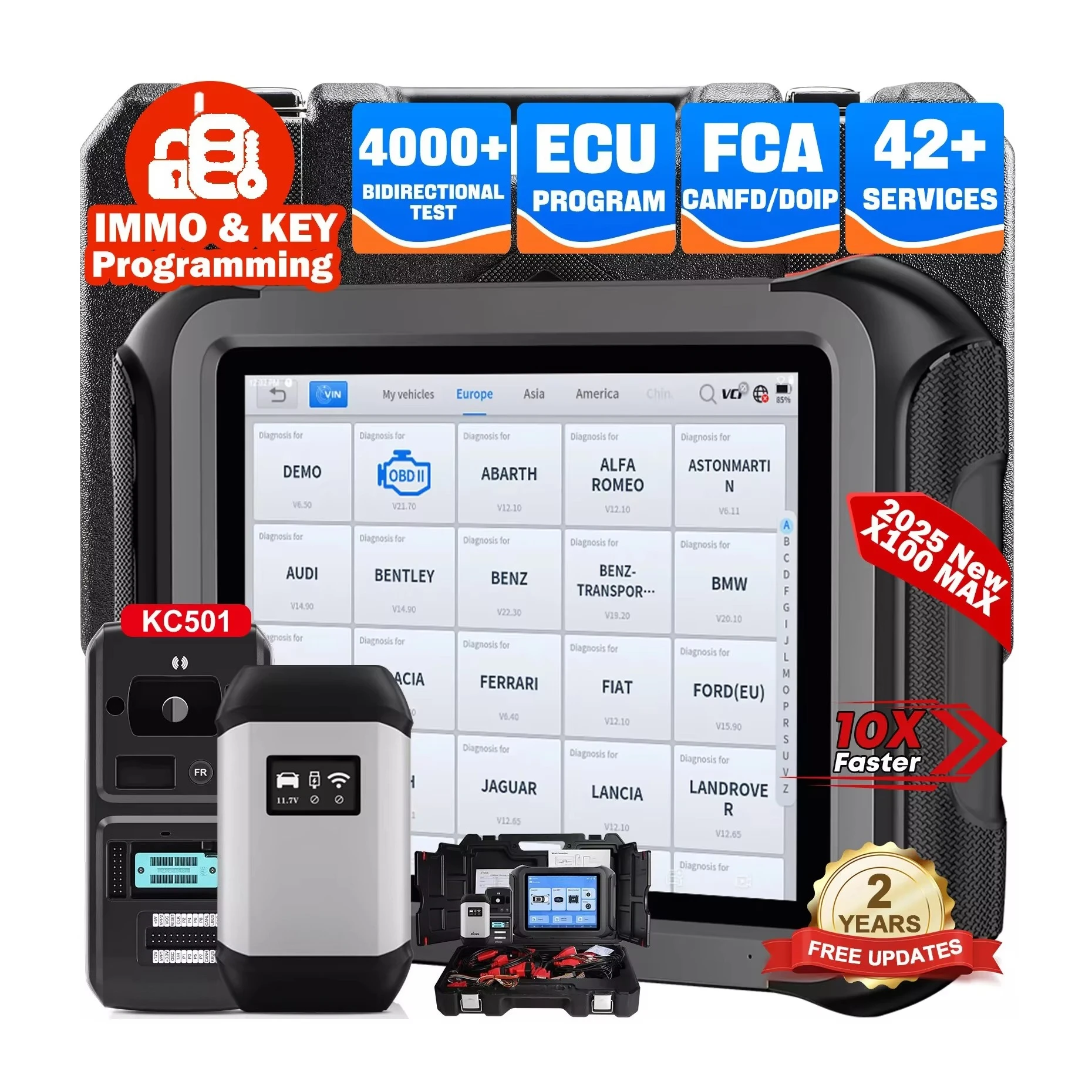 

X100MAX Latest Car Diagnostic and Key Codding Vehicle Programming Device Professional and Reprogramming Diagnostic Tool Kit