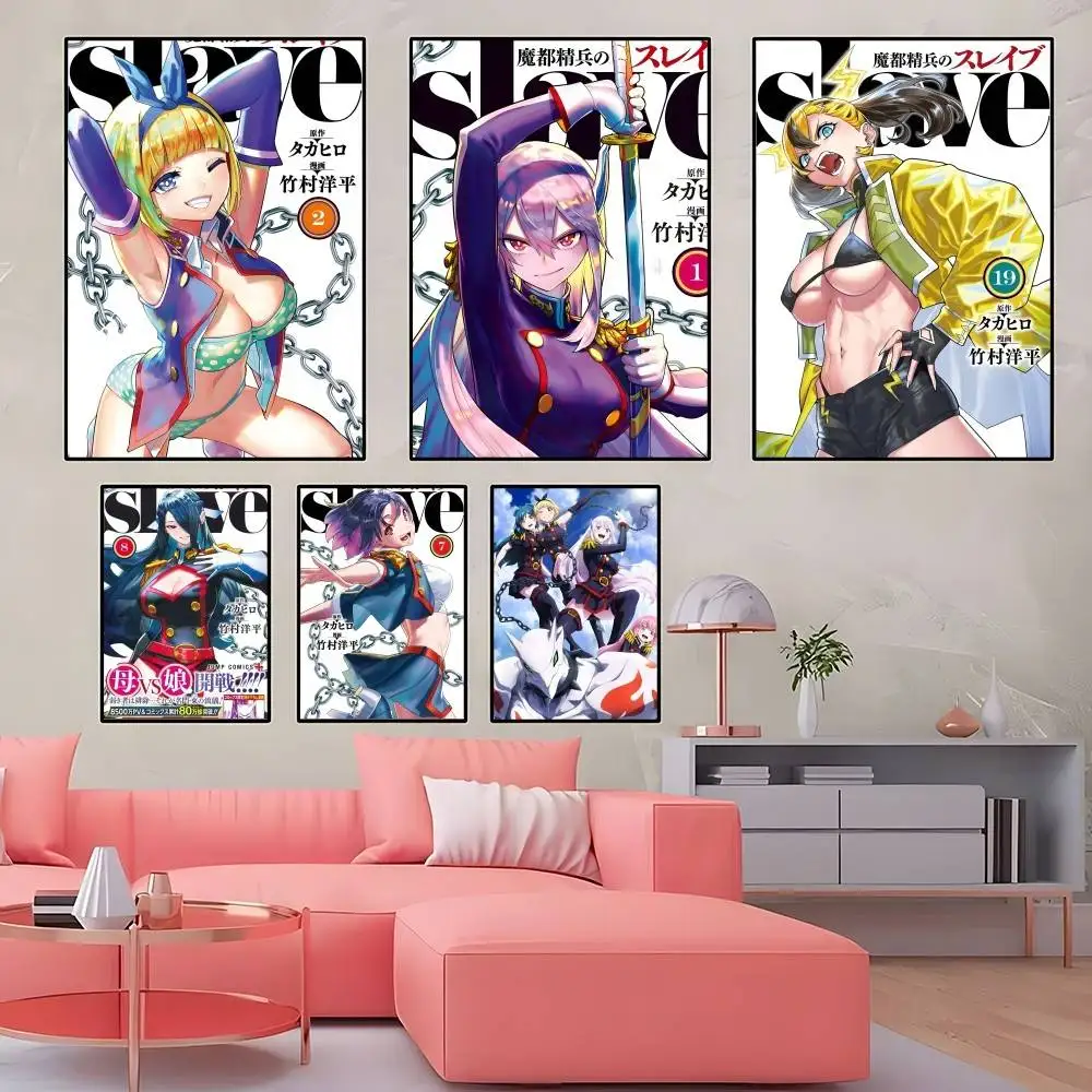 Pop Anime M-Mato Seihei No SlaveS Poster Wall Art Print Art Suitable For Living Room Bedroom Bar Parlor Home Decoration Gift